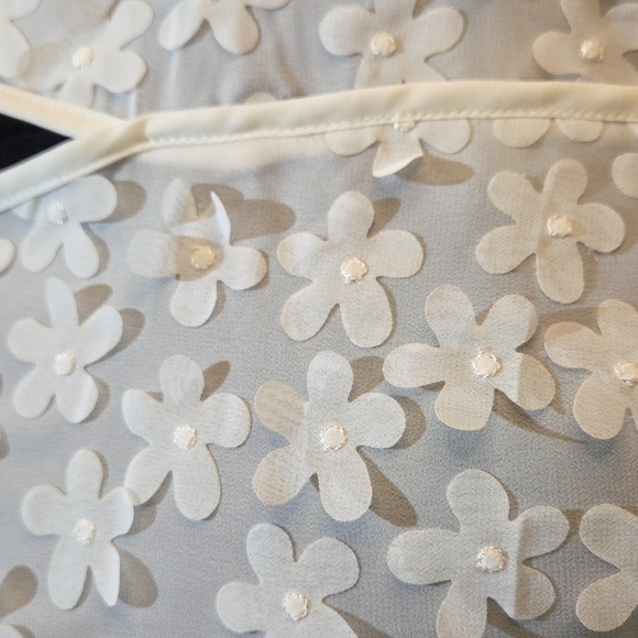 Nwt 1X Adrianna Papell White Floral Blouse - Picture 14 of 14